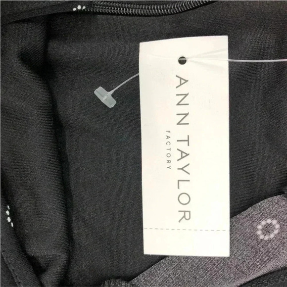 Ann Taylor black with  white and tan circle print dress sz 4 - Picture 7 of 8